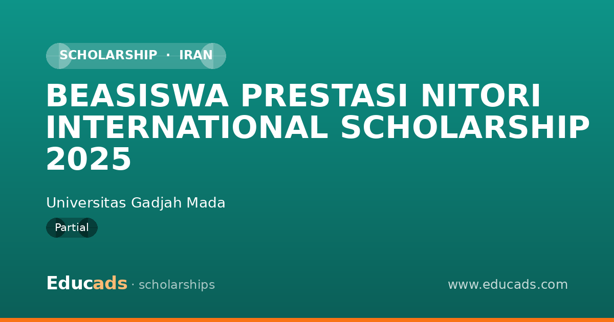 BEASISWA PRESTASI NITORI INTERNATIONAL SCHOLARSHIP 2025 scholarship