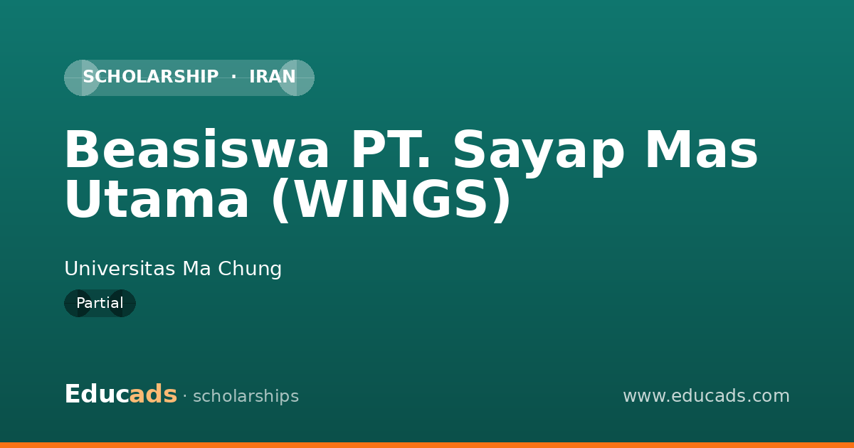 Beasiswa PT. Sayap Mas Utama (WINGS) scholarship