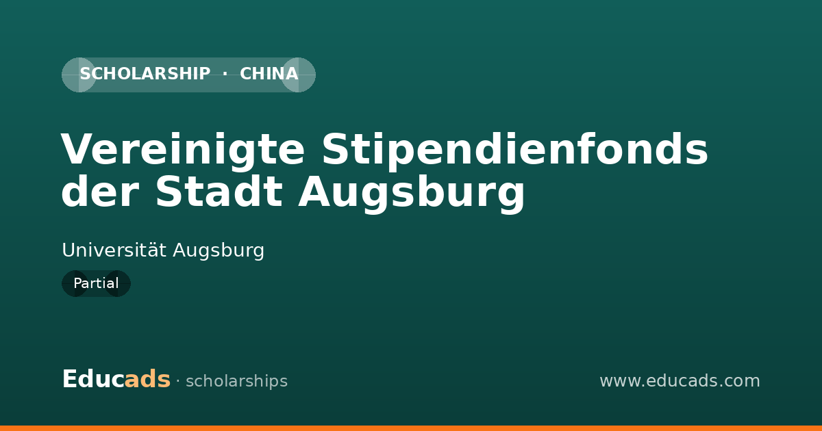 Vereinigte Stipendienfonds der Stadt Augsburg scholarship