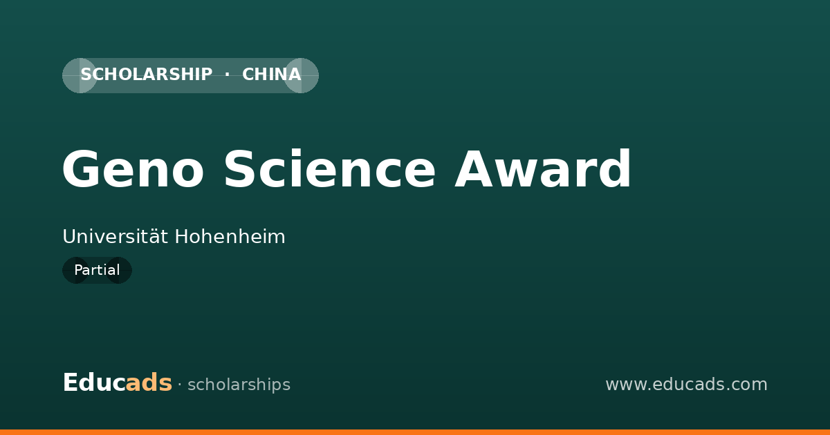 Geno Science Award scholarship