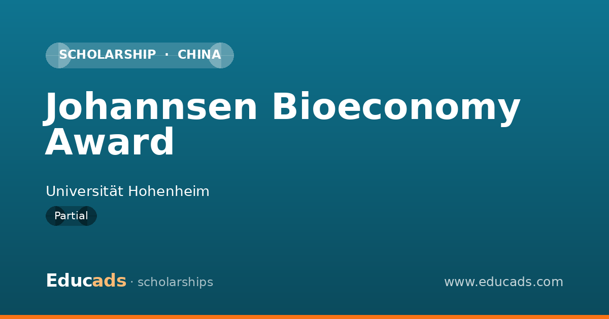 Johannsen Bioeconomy Award scholarship