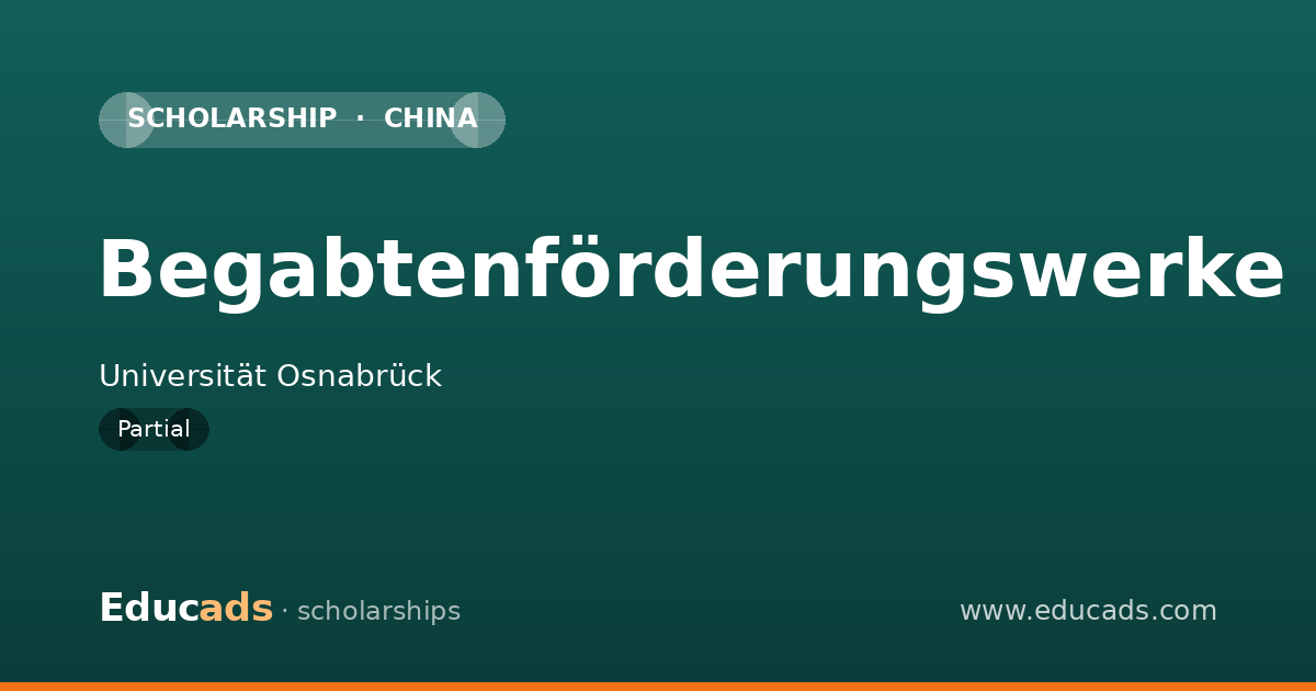 Begabtenförderungswerke scholarship
