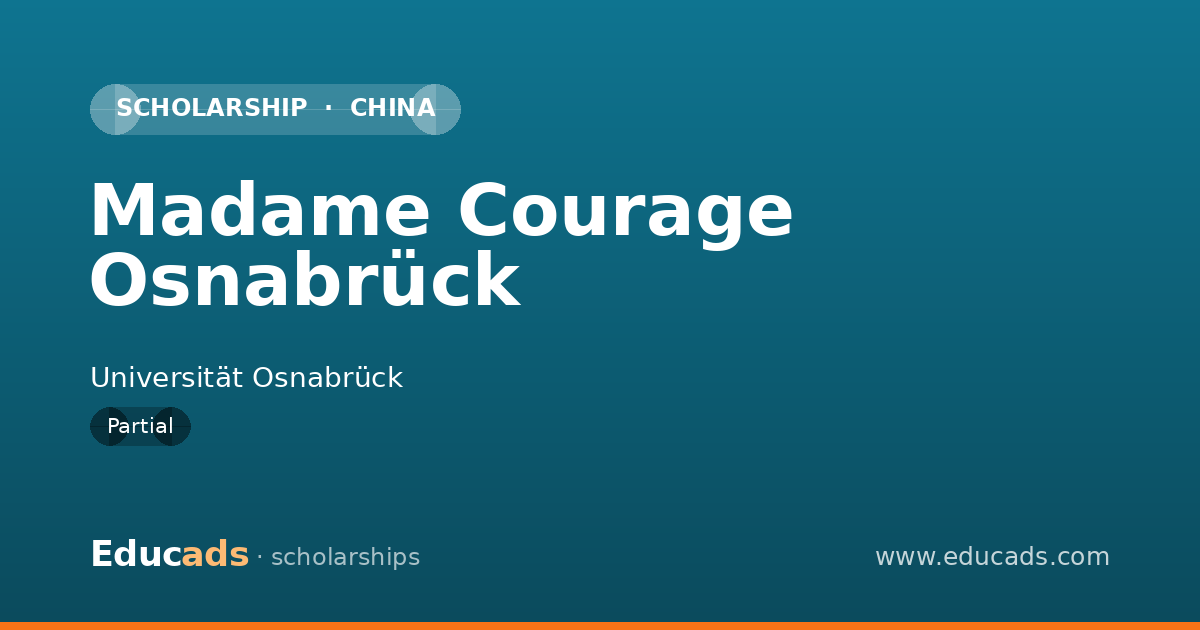 Madame Courage Osnabrück scholarship