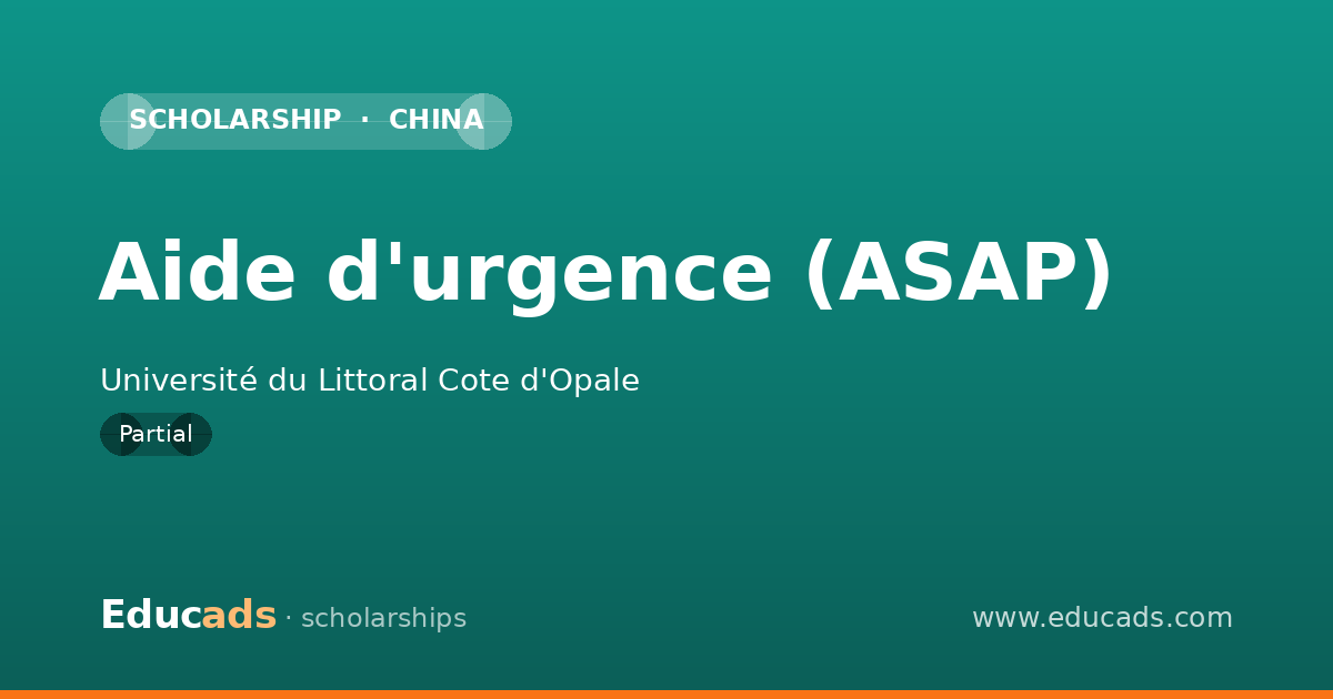 Aide d'urgence (ASAP) scholarship