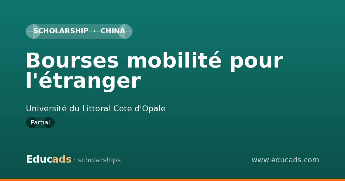 Bourses mobilité pour l'étranger scholarship