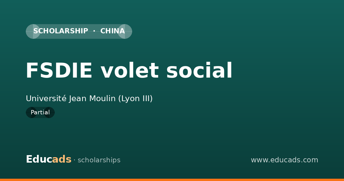 FSDIE volet social scholarship