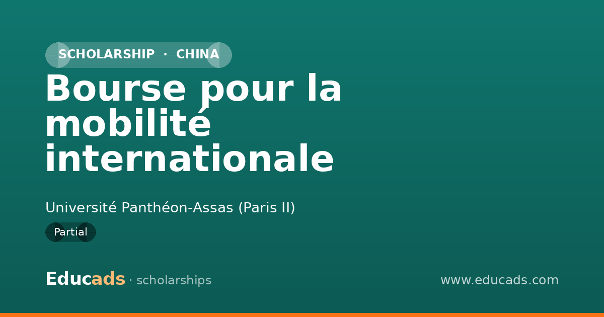 Bourse pour la mobilité internationale scholarship