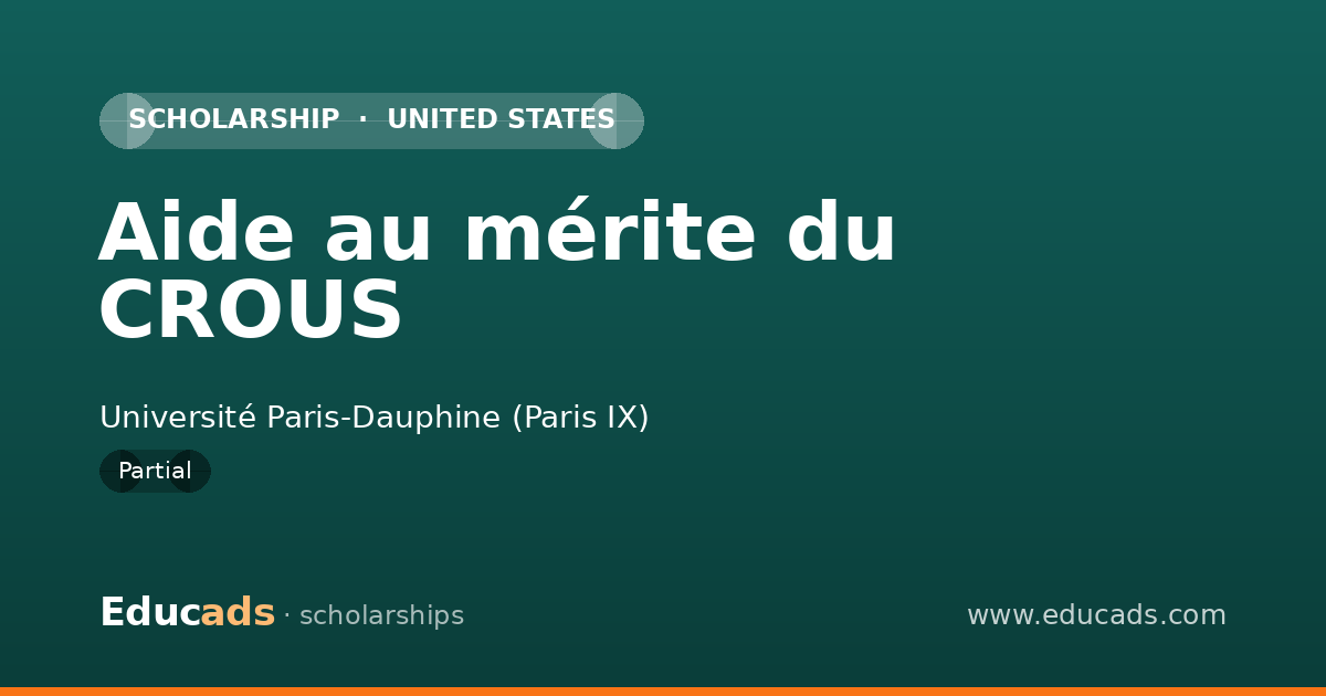Aide au mérite du CROUS scholarship