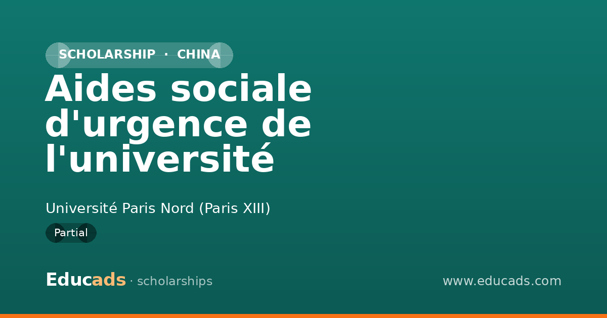 Aides sociale d'urgence de l'université scholarship