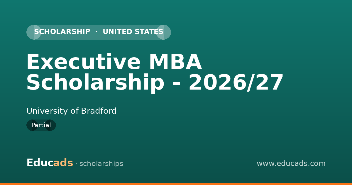 Executive MBA Scholarship - 2026/27 scholarship