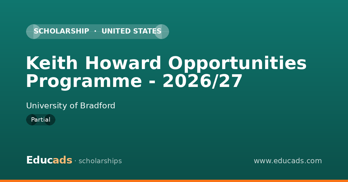Keith Howard Opportunities Programme - 2026/27 scholarship