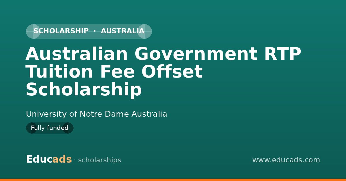 Australian Government RTP Tuition Fee Offset Scholarship scholarship