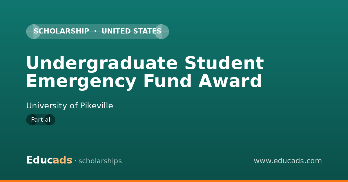 Undergraduate Student Emergency Fund Award scholarship