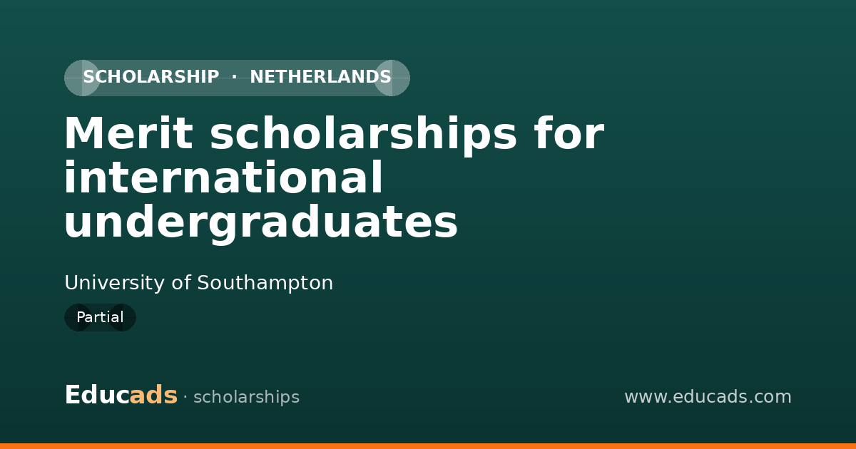 Merit scholarships for international undergraduates scholarship