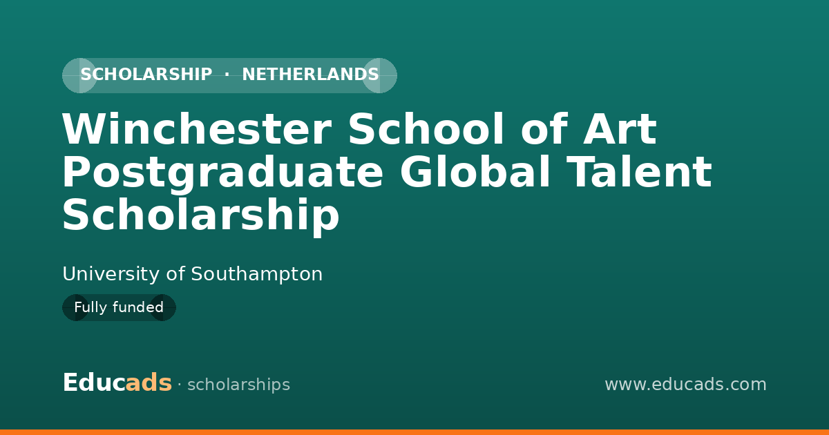 Winchester School of Art Postgraduate Global Talent Scholarship scholarship