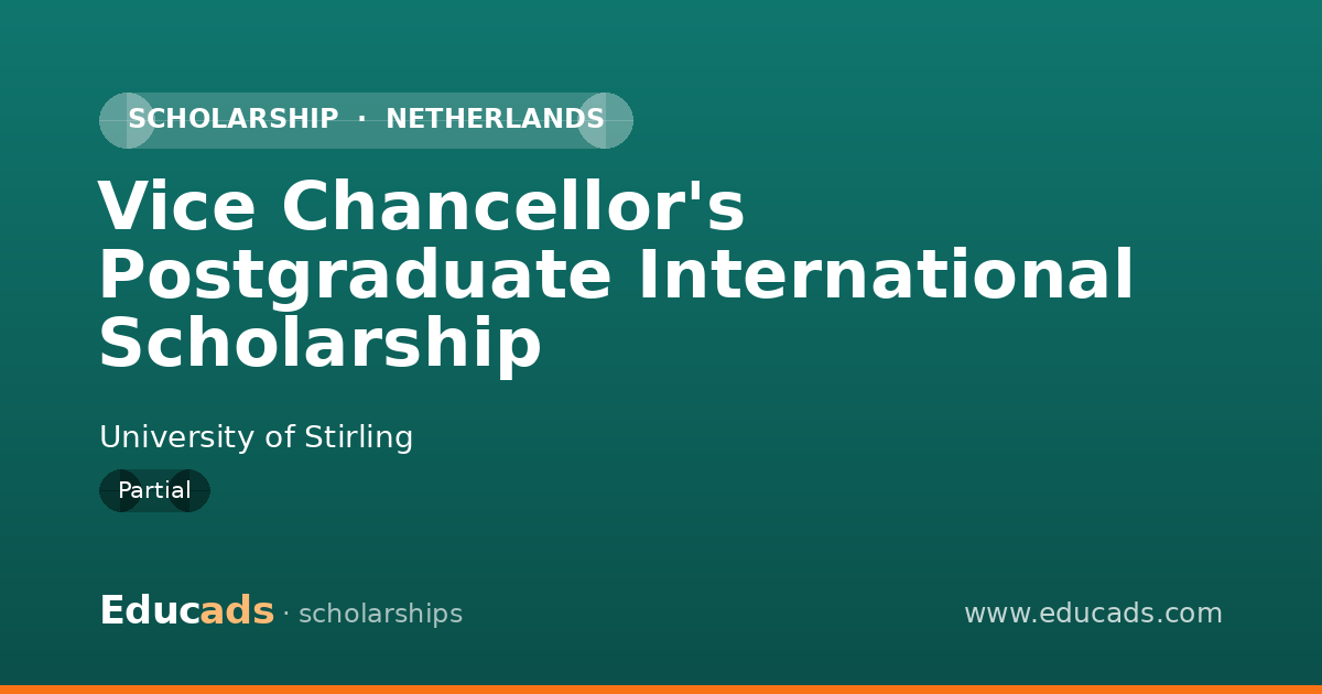 Vice Chancellor's Postgraduate International Scholarship scholarship
