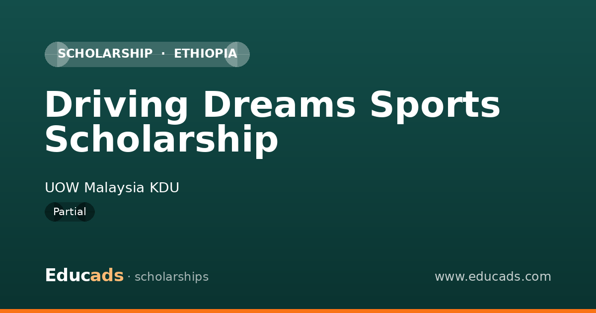 Driving Dreams Sports Scholarship scholarship