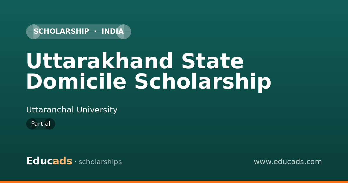 Uttarakhand State Domicile Scholarship scholarship