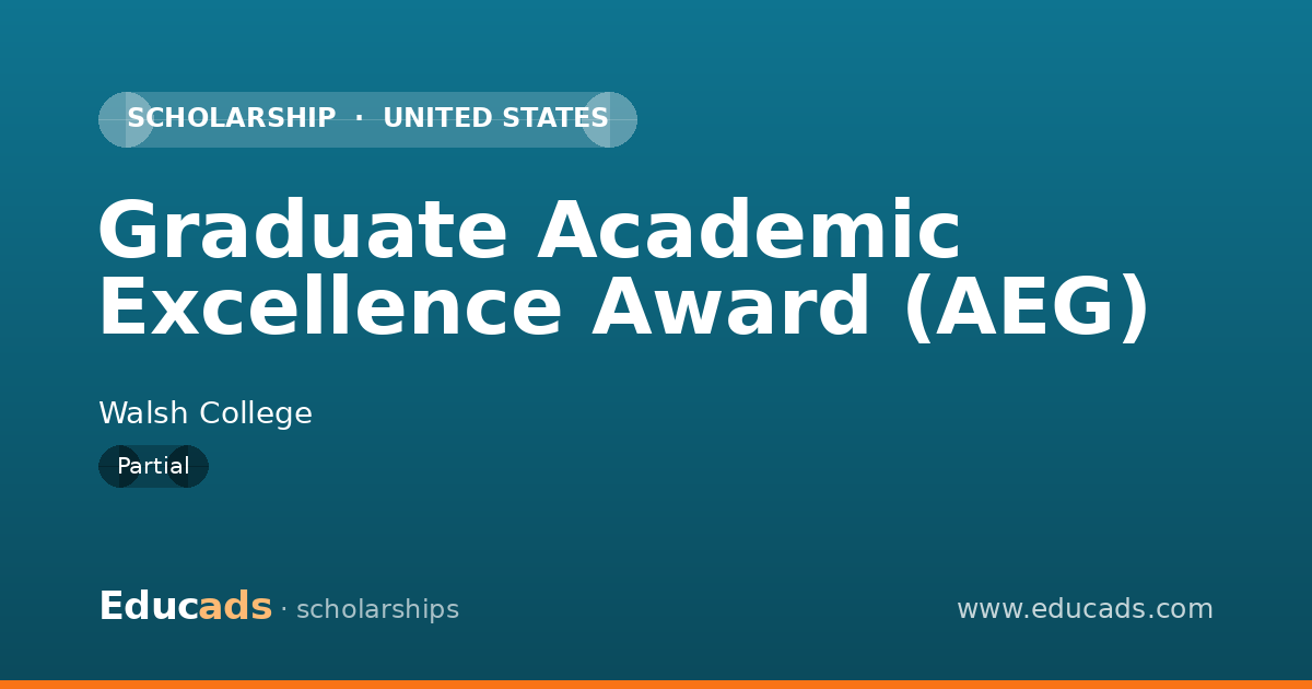 Graduate Academic Excellence Award (AEG) scholarship