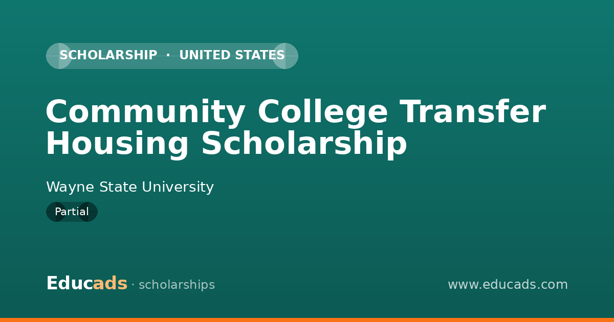 Community College Transfer Housing Scholarship scholarship