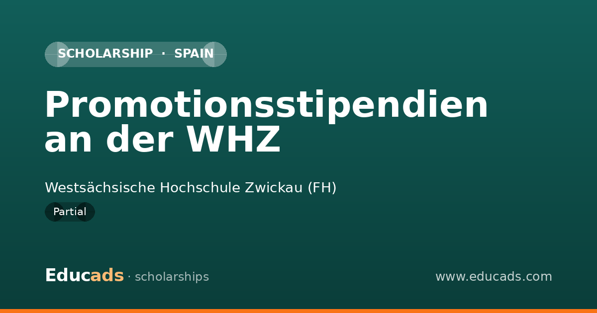 Promotionsstipendien an der WHZ scholarship
