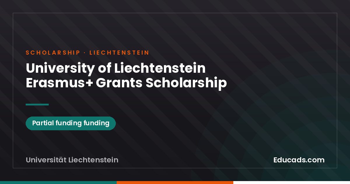 University of Liechtenstein Erasmus+ Grants Scholarship scholarship
