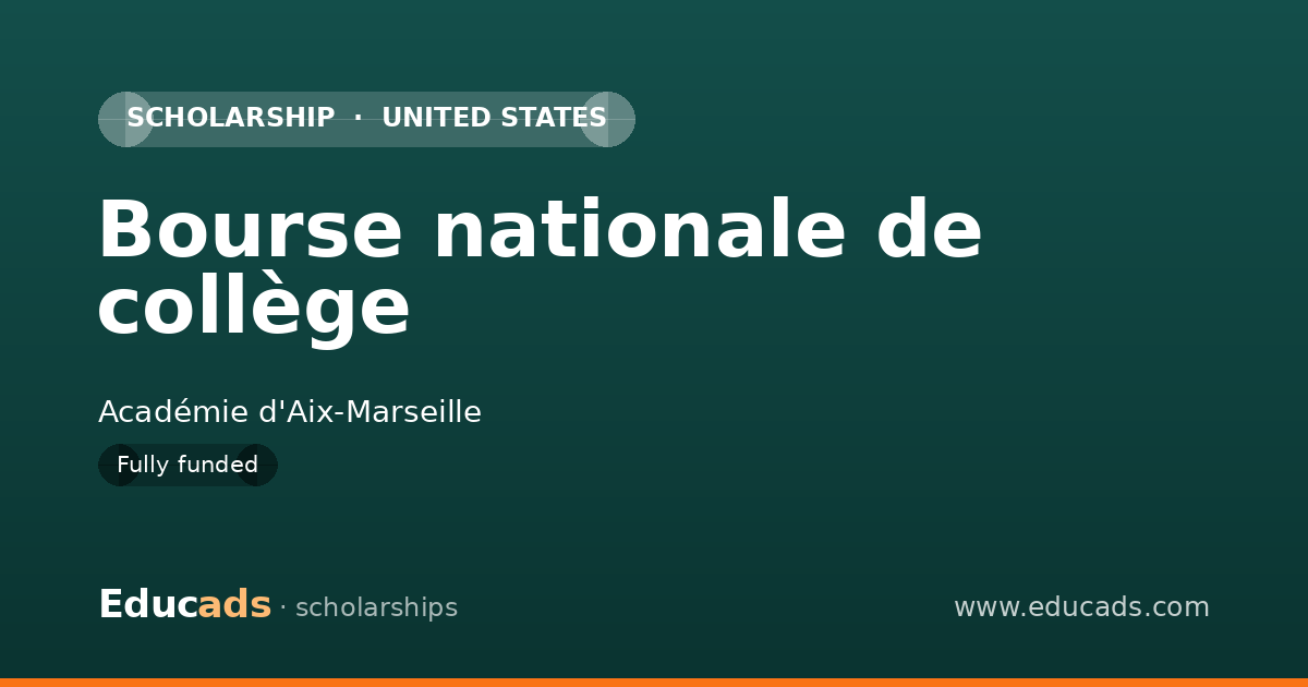 Bourse nationale de collège scholarship