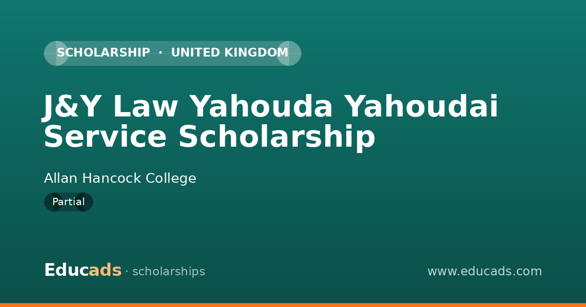 J&Y Law Yahouda Yahoudai Service Scholarship scholarship