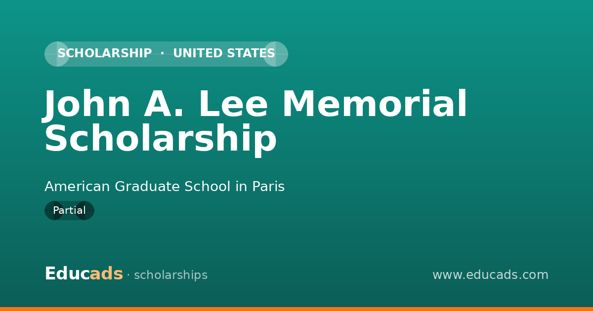 John A. Lee Memorial Scholarship scholarship