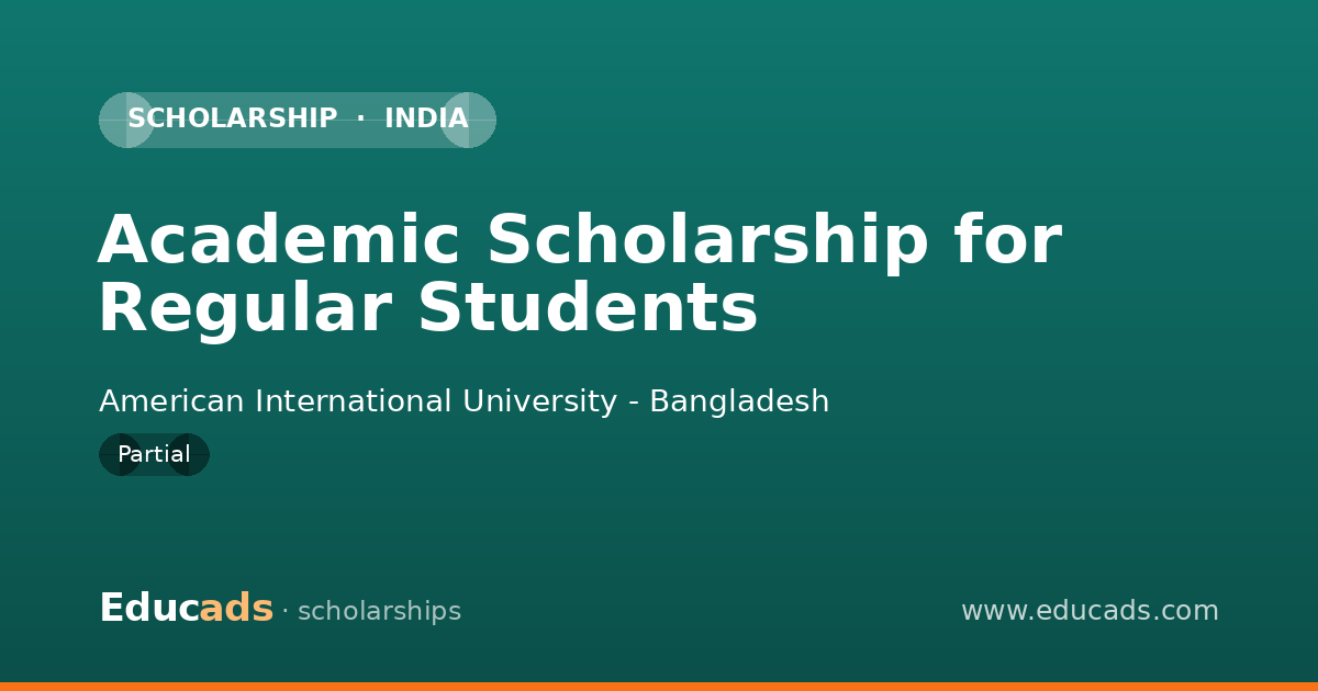 Academic Scholarship for Regular Students scholarship