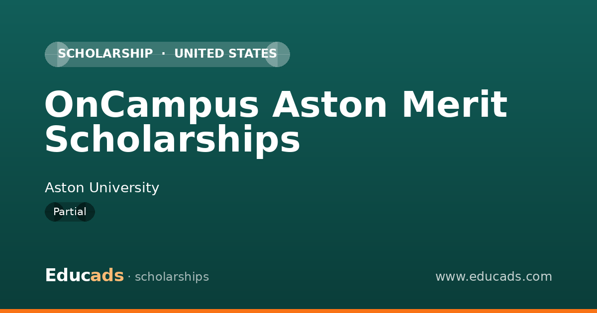 OnCampus Aston Merit Scholarships scholarship