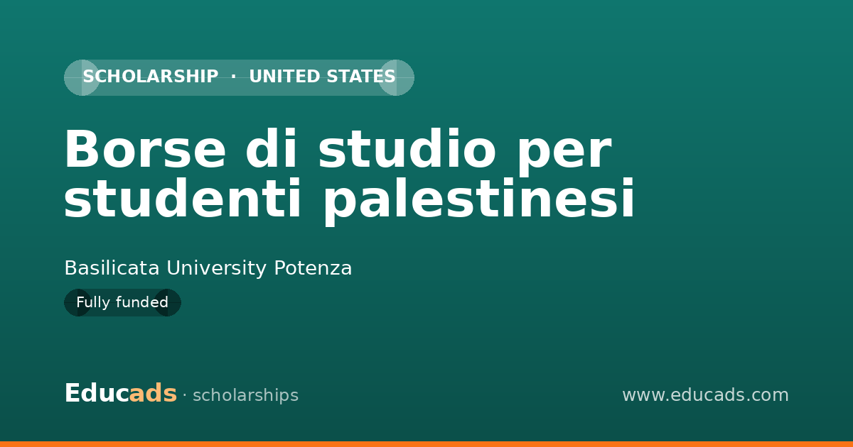 Borse di studio per studenti palestinesi scholarship