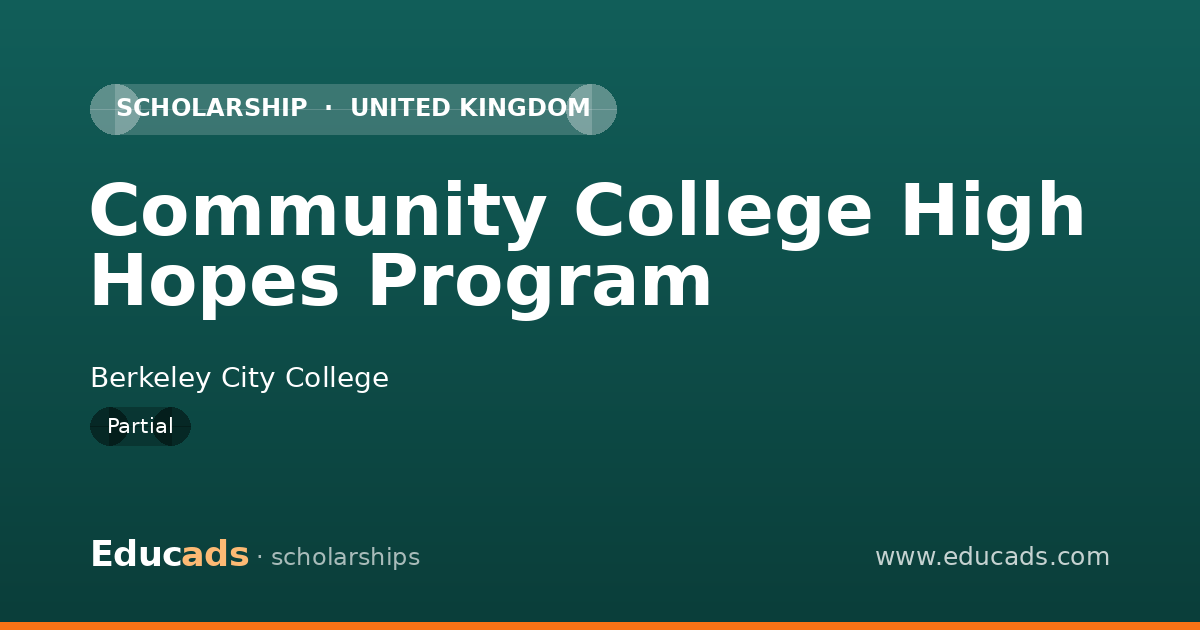 Community College High Hopes Program scholarship