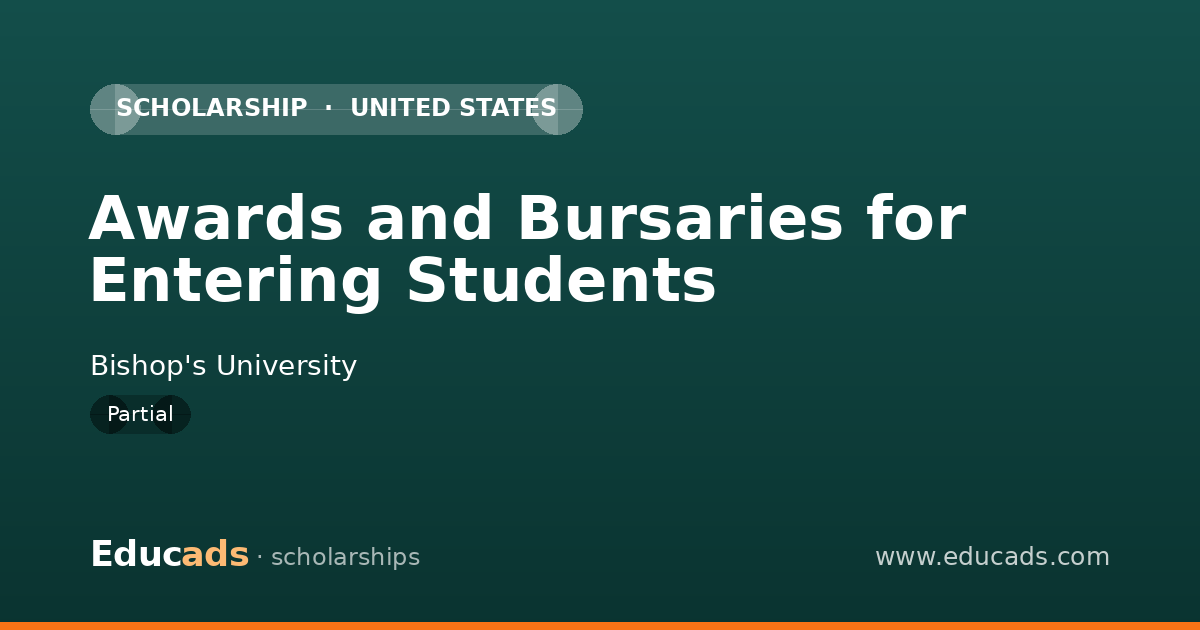 Awards and Bursaries for Entering Students scholarship