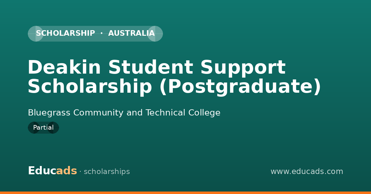 Deakin Student Support Scholarship (Postgraduate) scholarship