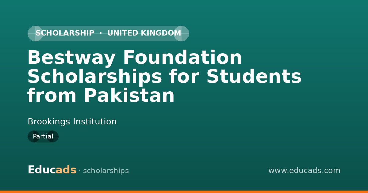 Bestway Foundation Scholarships for Students from Pakistan scholarship