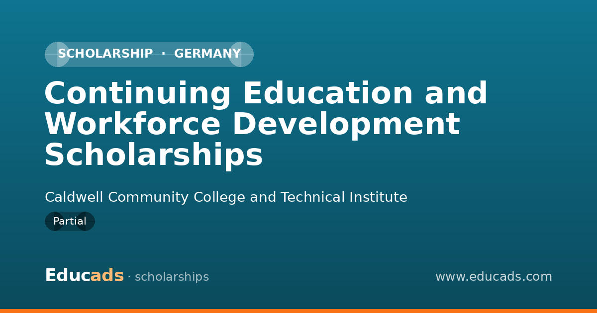 Continuing Education and Workforce Development Scholarships scholarship