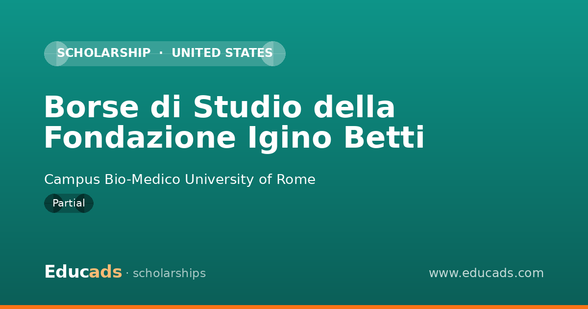 Borse di Studio della Fondazione Igino Betti scholarship