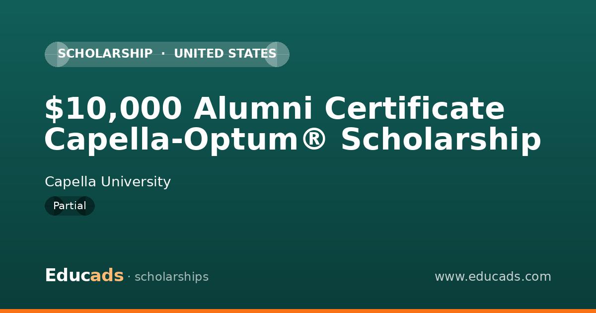 $10,000 Alumni Certificate Capella-Optum® Scholarship scholarship