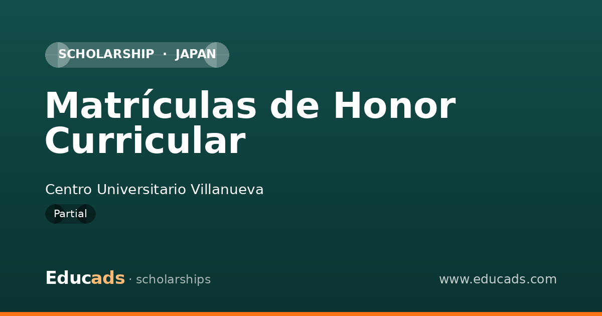 Matrículas de Honor Curricular scholarship