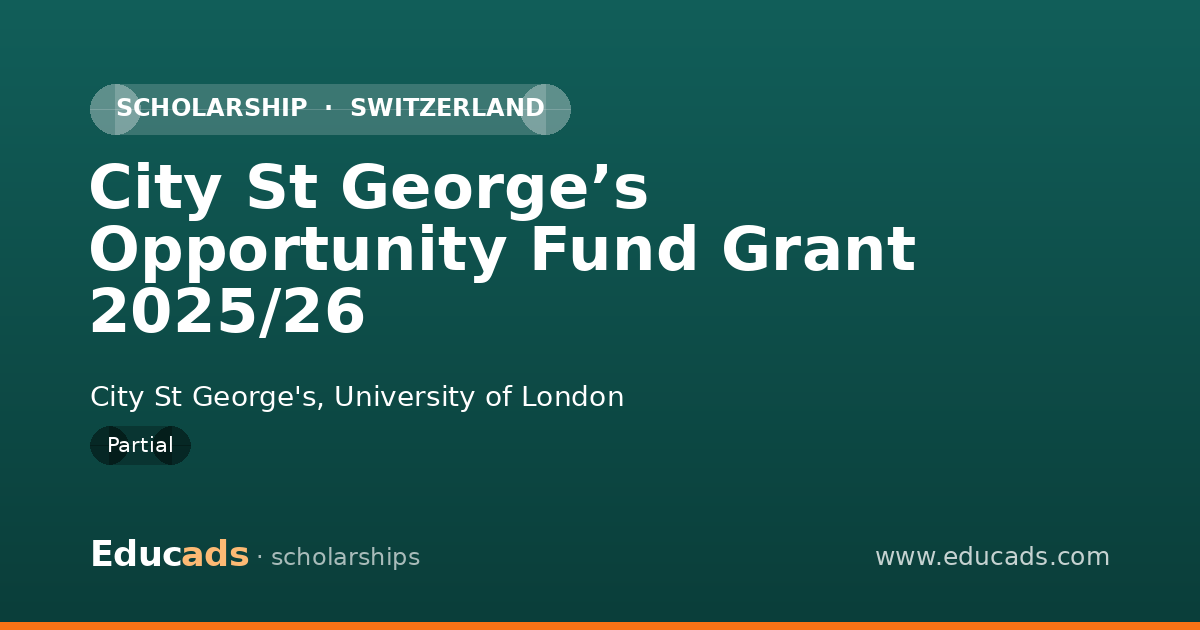 City St George’s Opportunity Fund Grant 2025/26 scholarship