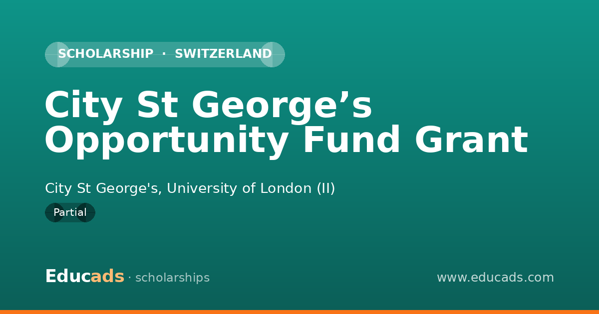 City St George’s Opportunity Fund Grant scholarship