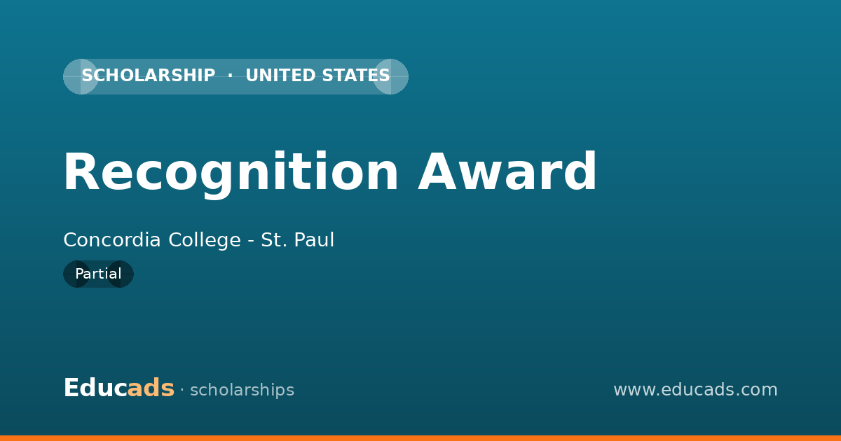 Recognition Award scholarship
