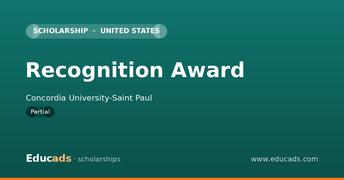 Recognition Award scholarship