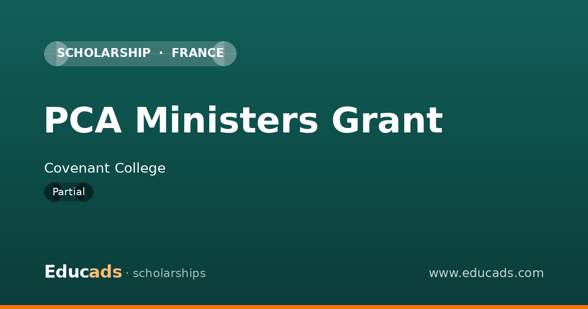 PCA Ministers Grant scholarship