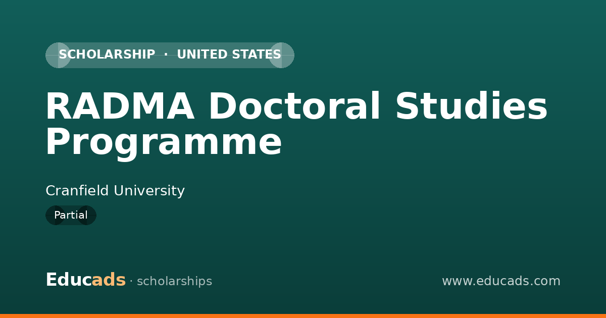 RADMA Doctoral Studies Programme scholarship