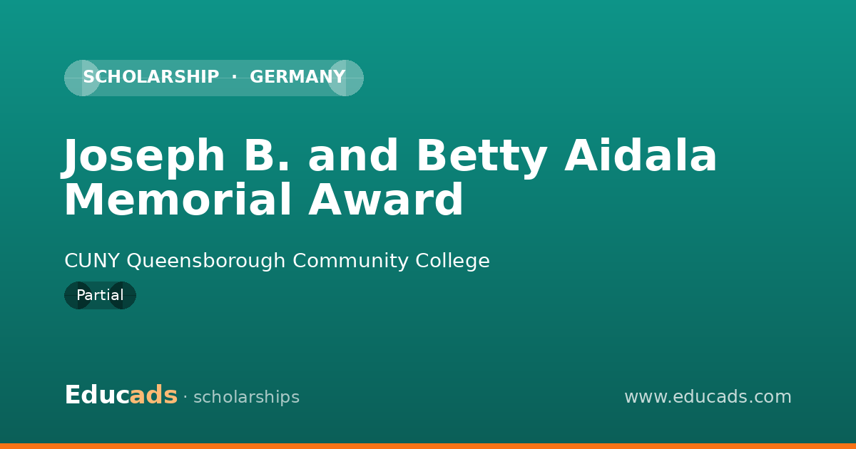 Joseph B. and Betty Aidala Memorial Award scholarship