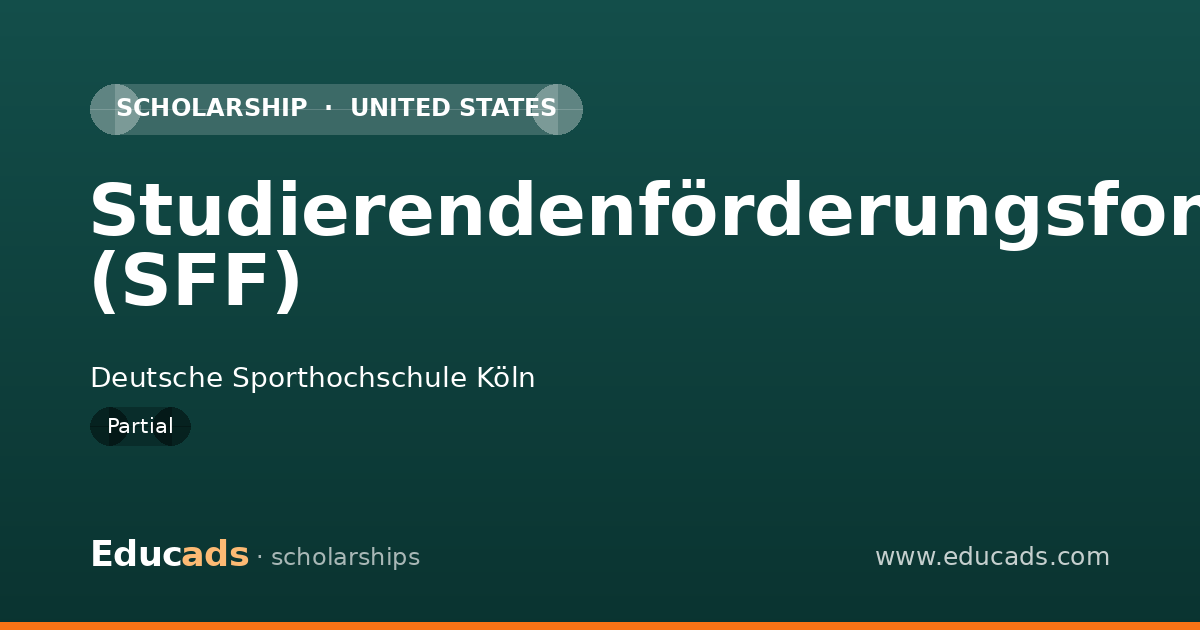 Studierendenförderungsfonds (SFF) scholarship