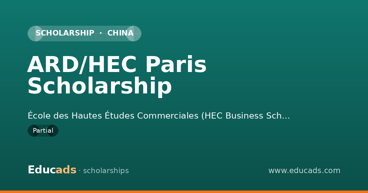 ARD/HEC Paris Scholarship scholarship