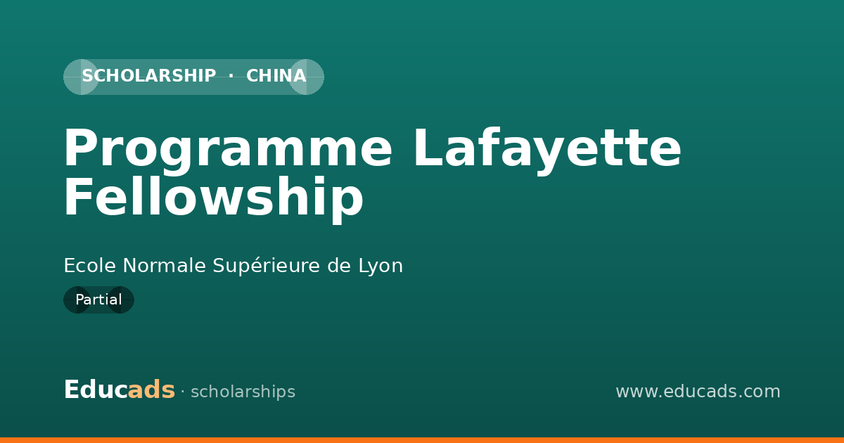 Programme Lafayette Fellowship scholarship